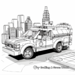 Lego City Ambulance Car Coloring Pages 3