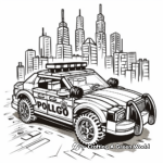 Lego City Police Car Coloring Sheets 1