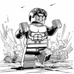 Lego Hulk Battle Scene Coloring Pages 1