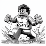 Lego Hulk Battle Scene Coloring Pages 3