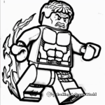 Lego Hulk in different emotions Coloring Pages 2