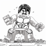 Lego Hulk in different emotions Coloring Pages 4