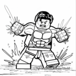 Lego Hulk Transformation Scene Coloring Pages 1