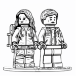 Personajes de Lego Jurassic World: Owen y Claire Páginas para colorear 3