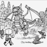 Lego Minecraft Dragon Coloring Pages for Fantasy Lovers 1