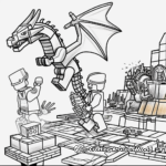 Lego Minecraft Dragon Coloring Pages for Fantasy Lovers 3