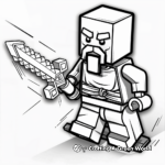 Lego Minecraft Sword Coloring Pages for Adventure Seekers 2
