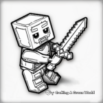 Lego Minecraft Sword Coloring Pages for Adventure Seekers 3
