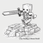 Lego Minecraft Sword Coloring Pages for Adventure Seekers 4