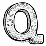 Letter Q in Bubble Style Coloring Pages 2