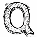 Letter Q in Bubble Style Coloring Pages 3
