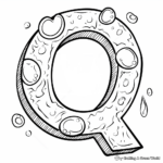 Letter Q in Bubble Style Coloring Pages 4