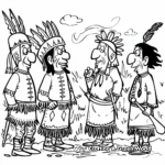 Lewis and Clark Meeting Indian Tribes Coloring Pages 2