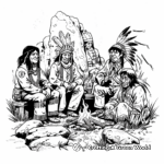 Lewis and Clark Meeting Indian Tribes Coloring Pages 3