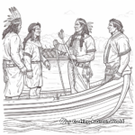 Lewis and Clark Meeting Indian Tribes Coloring Pages 4