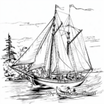 Lewis and Clark Sailing Down the Missouri River Coloring Pages 1