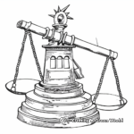 Liberty Bell and Constitution Coloring Sheets 3