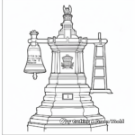 Liberty Bell and the 13 Colonies Coloring Pages 1