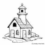 Lighthouse-Inspired Bird House Coloring Pages 2