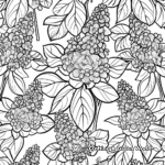Lilac Florals Coloring Pages for Adults 3