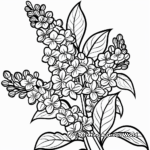 Lilac Florals Coloring Pages for Adults 4