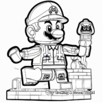 Lively Lego Donkey Kong Coloring Pages for Kids 1