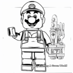 Lively Lego Mario and Friends Coloring Pages 1