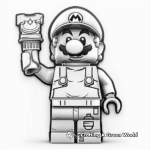 Lively Lego Mario and Friends Coloring Pages 3