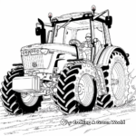 Lively Massey Ferguson Tractor Coloring Pages 1