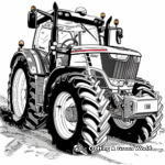 Lively Massey Ferguson Tractor Coloring Pages 3