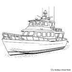Barco de pesca de langosta Páginas para colorear 1