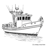 Barco de pesca de langosta Páginas para colorear 4