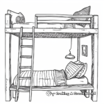 Loft Bed Coloring Pages for Preschoolers 1