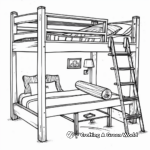 Loft Bed Coloring Pages for Preschoolers 2