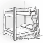 Loft Bed Coloring Pages for Preschoolers 4