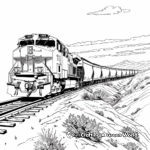 Long Distance Freight Train Coloring Pages 2