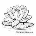 Lotus Pond Coloring Sheets 1