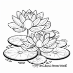 Lotus Pond Coloring Sheets 3