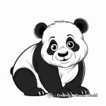 Lovely Kawaii Panda Bear Coloring Pages 2