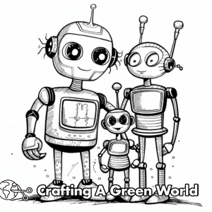 Cute Robot Coloring Pages - Free & Printable!