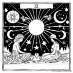 Lovers Tarot Card Color-in Designs 2