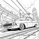 Lowrider Scene: Street Party Coloring Pages 2