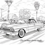 Lowrider Scene: Street Party Coloring Pages 3