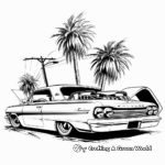 Lowrider Scene: Street Party Coloring Pages 4