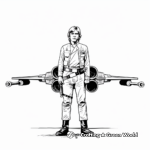Luke Skywalker's X-Wing Coloring Pages 2