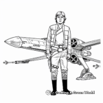Luke Skywalker's X-Wing Coloring Pages 4
