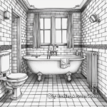 Luxurious Bathroom Design Coloring Pages 1