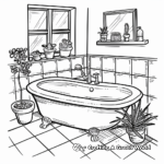 Luxurious Bathroom Design Coloring Pages 4