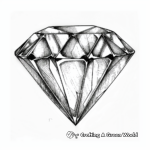 Luxurious Watercolor Diamond Coloring Pages 1