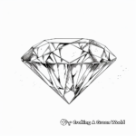 Luxurious Watercolor Diamond Coloring Pages 4